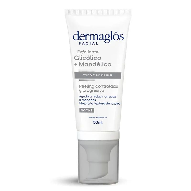 DERMAGLOS EXFOLIANTE FACIAL PEELING GLICÓLICO Y MANDÉLICO X 50 G.